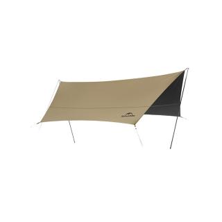 【Naturehike】云霄Lite150D鈦黑膠防水遮陽天幕 附帳桿 六角470x440cm WS015