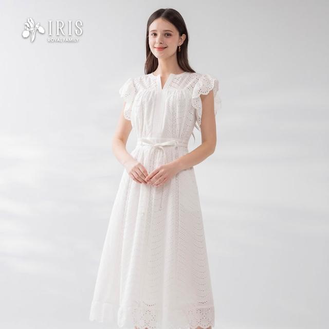 【IRIS 艾莉詩】柔光透影刺繡洋裝(62633)