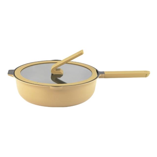 【WOKY 沃廚】哈哈鍋3.0 不沾深煎鍋26cm(含玻璃鍋蓋)