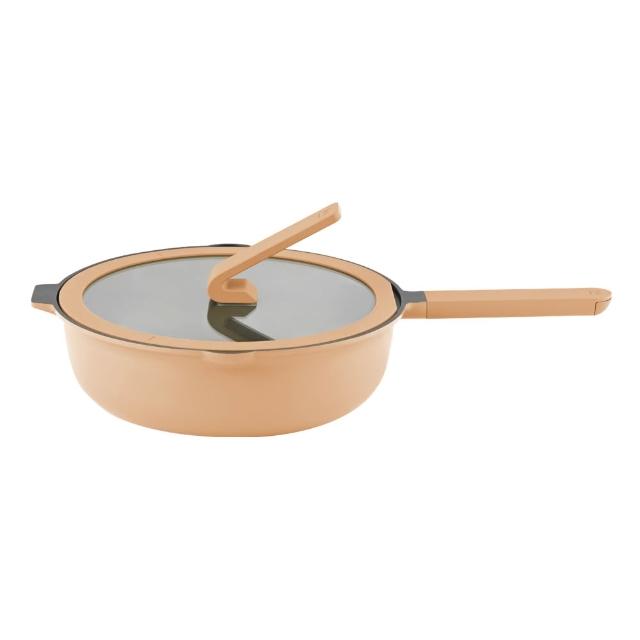 【WOKY 沃廚】哈哈鍋3.0 不沾深煎鍋26cm(含玻璃鍋蓋)