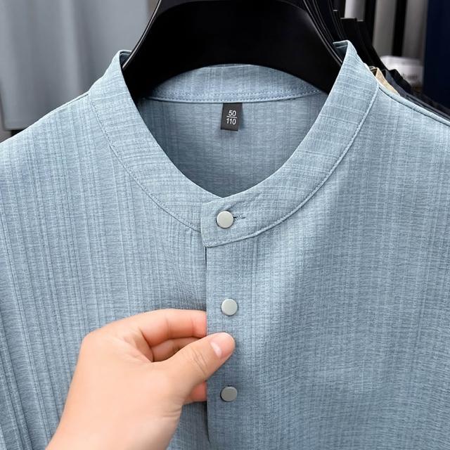 【巴黎精品】現貨+預購男T恤圓領短袖上衣高彈力男裝高爾夫球衫冰絲涼感透氣潮流男襯衫6色p174ng28