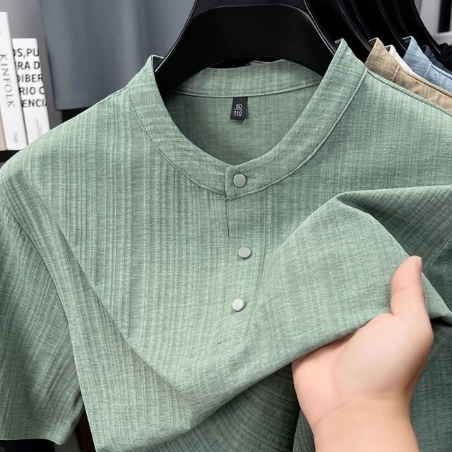 【巴黎精品】現貨+預購男T恤圓領短袖上衣高彈力男裝高爾夫球衫冰絲涼感透氣潮流男襯衫6色p174ng28