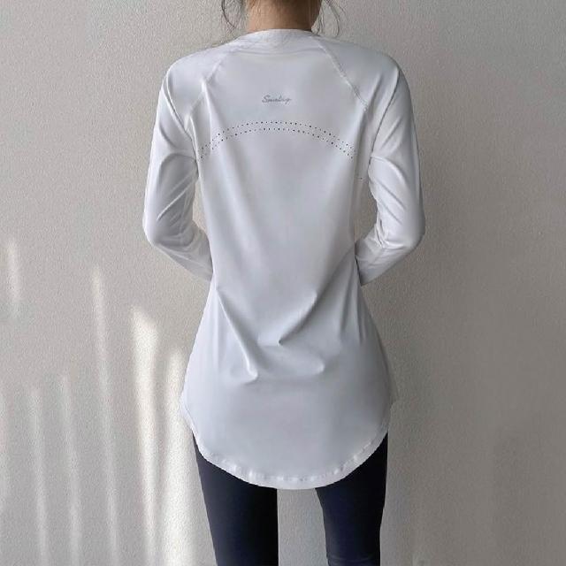 【巴黎精品】現貨+預購 運動上衣瑜珈服訓練健身跑步短袖運動T恤(中長款遮臀顯瘦速乾衣女運動服7色f1aa16)