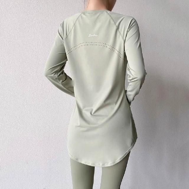 【巴黎精品】現貨+預購 運動上衣瑜珈服訓練健身跑步短袖運動T恤(中長款遮臀顯瘦速乾衣女運動服7色f1aa16)