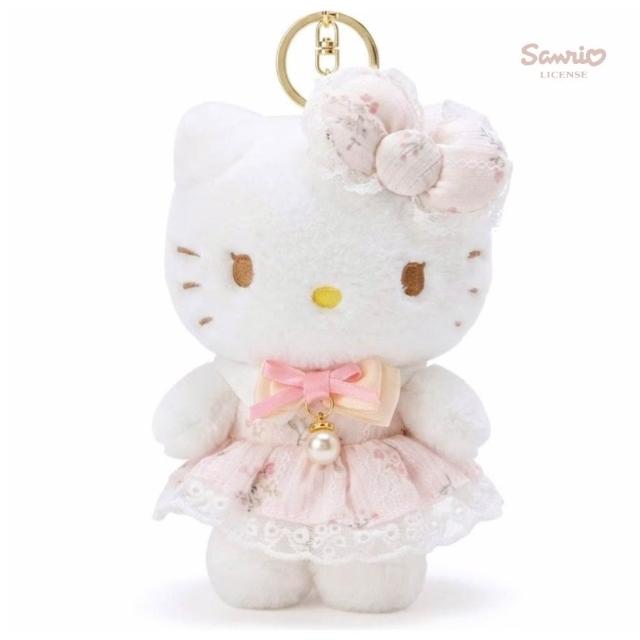 【SANRIO 三麗鷗】精品系列HELLO KITTY春日午後凱蒂貓玩偶吊飾名牌包吊飾鑰匙閨蜜女友生日 