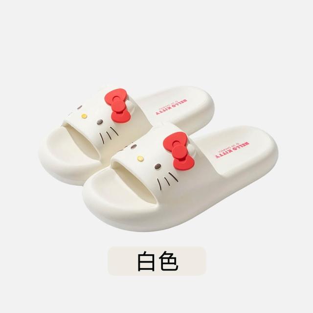 【HELLO KITTY】大頭像簡約造型EVA輕量舒適柔軟厚底防滑防水室內外休閒涼拖鞋-四款可選(三麗鷗)
