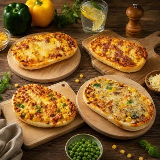 【金品】個人小披薩30片組 口味任選 氣炸鍋美食 懶人宵夜 冷凍披薩 比薩 Pizza (/夏威夷/總匯/培根)