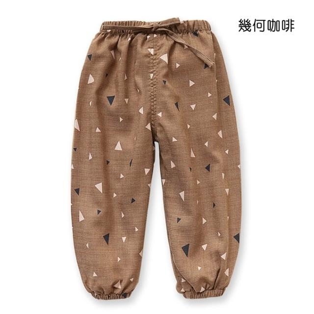 【橘魔法】幾何 碎花 愛心 蝴蝶 條紋棉紗燈籠褲 兒童 女童 男童 童裝 薄長褲 防蚊褲 空調褲 防曬