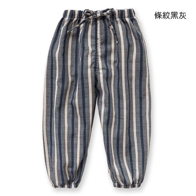 【橘魔法】幾何 碎花 愛心 蝴蝶 條紋棉紗燈籠褲 兒童 女童 男童 童裝 薄長褲 防蚊褲 空調褲 防曬