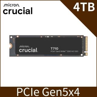 【Crucial 美光】T710 Gen5 2280 M.2 4TB SSD固態硬碟(CT4000T710SSD8)
