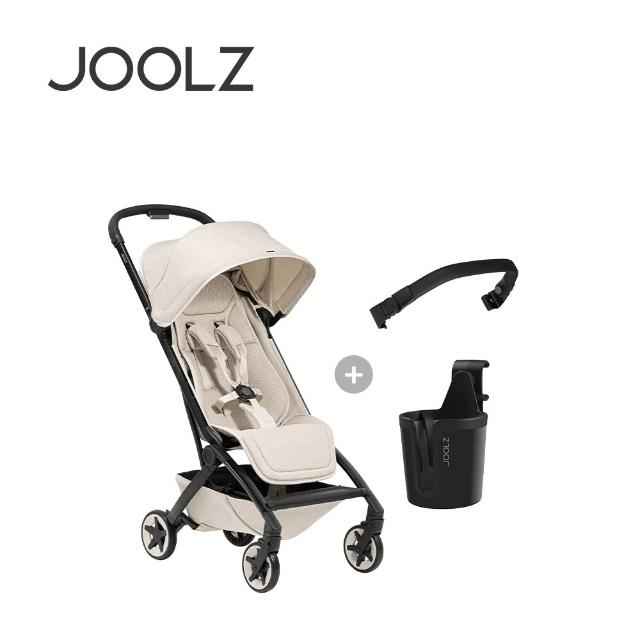 組合【JOOLZ】Aer2 空氣旅行嬰兒推車+杯架+前扶手(黑)