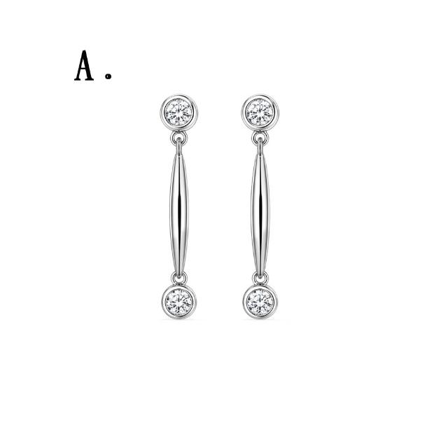 【IS DIAMOND】50分 極美D色 滿鑽鑽石項鍊/手鍊/耳環 任選 馬蹄 十字 星環(培育鑽石)