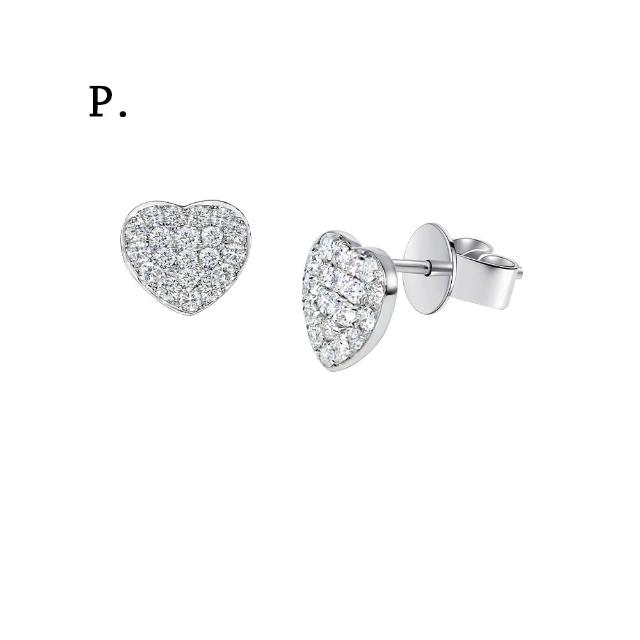 【IS DIAMOND】50分 極美D色 滿鑽鑽石項鍊/手鍊/耳環 任選 馬蹄 十字 星環(培育鑽石)