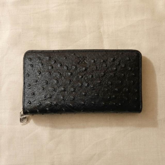 【KAYLEE TAYLOR】錢包 駝鳥壓紋錢包 真皮錢包 拉鍊錢包 皮夾 長夾 女生錢包 牛皮長夾
