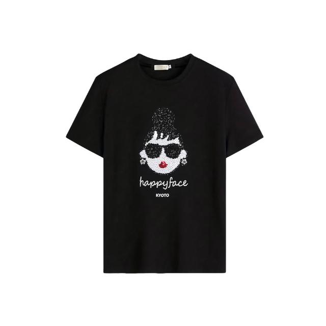 【HAPPYFACE】怪時尚EMMA IP T恤 側邊開叉上衣 時尚好搭配 (F29284)