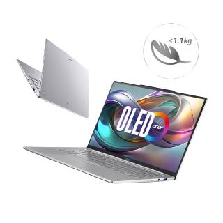 【Acer】微軟M365組★14吋CU7 極致輕薄3K OLED AI筆電-銀(Swift Air/SFA14-71M-791S/Ultra7-155H/32G/512G)