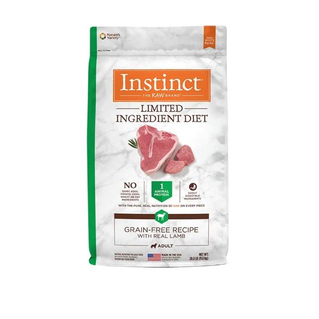 即期品【Instinct 原點】低敏成犬配方20lb 任選 鮭魚/羊肉 (WDJ 狗飼料 無穀飼料 肉含量高)