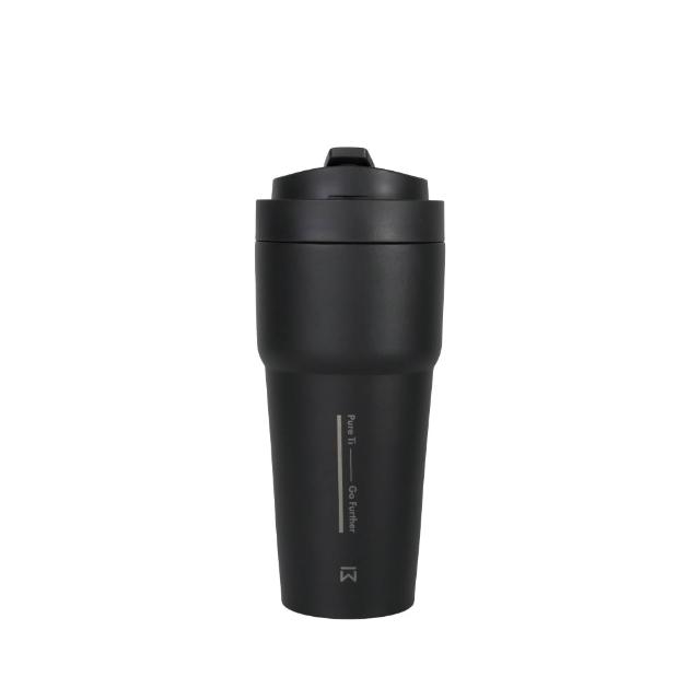 【WOKY 沃廚】純鈦渾圓杯(Pure Ti) 770ml-附彈跳吸管(鈦杯/保溫瓶/吸管杯/咖啡杯)