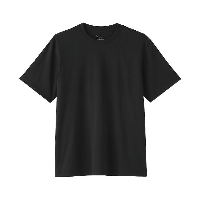 【MUJI 無印良品】男天竺圓領短袖T恤(白色/淺灰/黑色/淺綠/卡其綠/藍色/灰白)