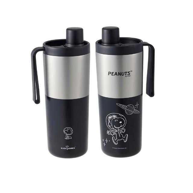 【BLACK HAMMER】SNOOPY 316不鏽鋼保溫保冰吸管杯860ml+迷你保溫口袋杯380ml
