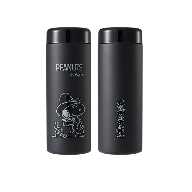 【BLACK HAMMER】SNOOPY 316不鏽鋼保溫保冰吸管杯860ml+迷你保溫口袋杯380ml