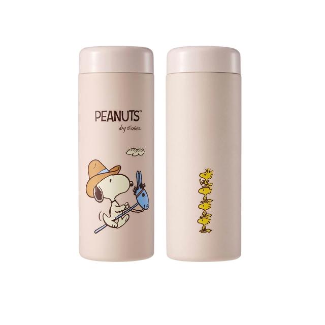【BLACK HAMMER】SNOOPY 316不鏽鋼保溫保冰吸管杯860ml+迷你保溫口袋杯380ml
