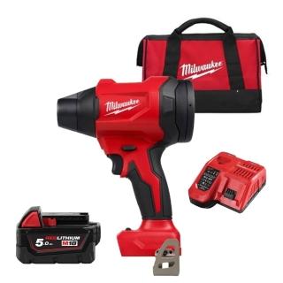 【Milwaukee 美沃奇】18V 充電式 無刷 空氣槍 吹塵槍 吹風機(M18 BLHSB主機+5.0電池1顆+充電器+提袋)(其他規格)
