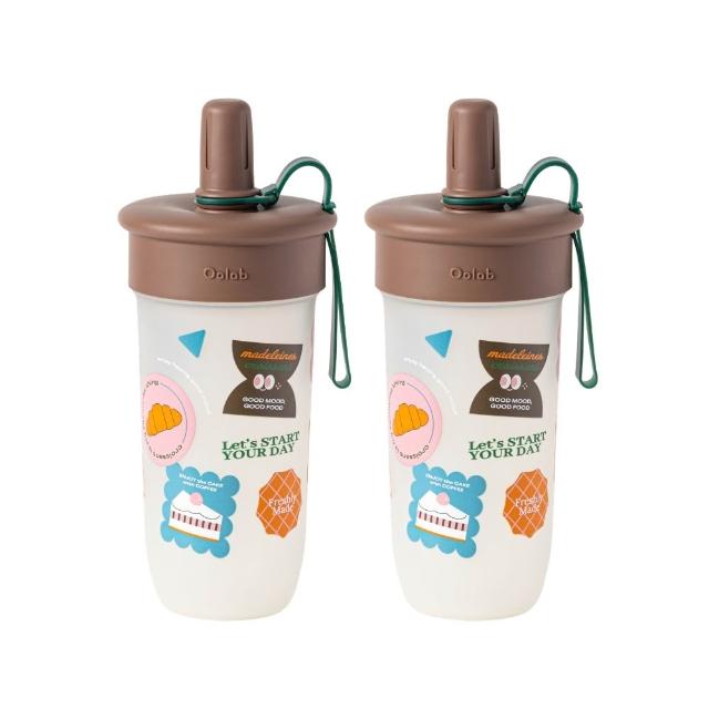 【Oolab 良杯製所】2入組 木登合作款豆沙吸管杯800ml(5色任選/隨行杯/豆沙杯)