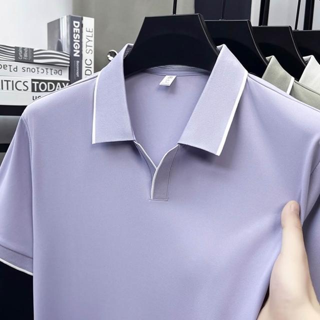 【巴黎精品】現貨+預購 男POLO衫高爾夫球衫夏季薄款冰絲涼感速乾短袖上衣(男裝吸濕排汗男襯衫3款b7a2 C)