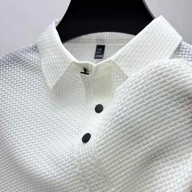 【巴黎精品】現貨+預購 男POLO衫高爾夫球衫夏季薄款冰絲涼感速乾短袖上衣(男裝吸濕排汗男襯衫3款b7a2 E)