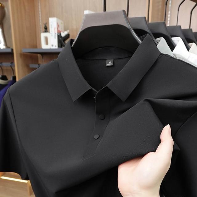 【巴黎精品】現貨+預購 男POLO衫高爾夫球衫夏季薄款冰絲涼感速乾短袖上衣(男裝吸濕排汗男襯衫3款b7a2 E)