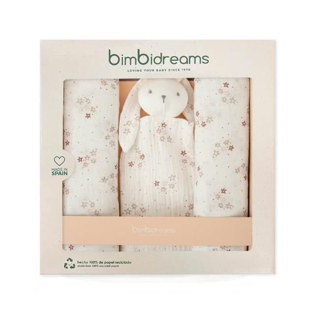 【bimbidreams】兔兔安撫巾+二入紗布巾新生禮盒 (新生兒禮 滿月禮 彌月禮 嬰兒禮盒)