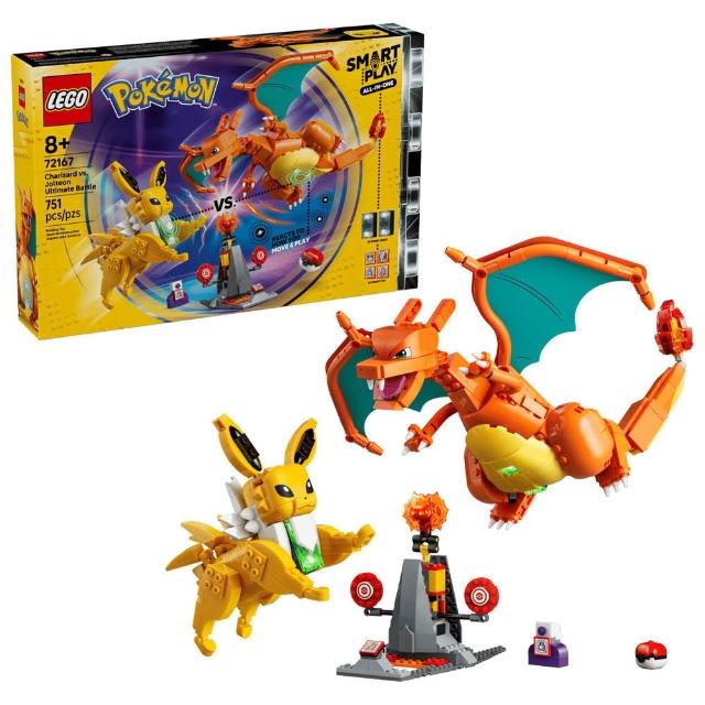 【LEGO 樂高】寶可夢 Smart play 智能磚塊系列 噴火龍VS雷伊布 (內含智能磚塊)#72167