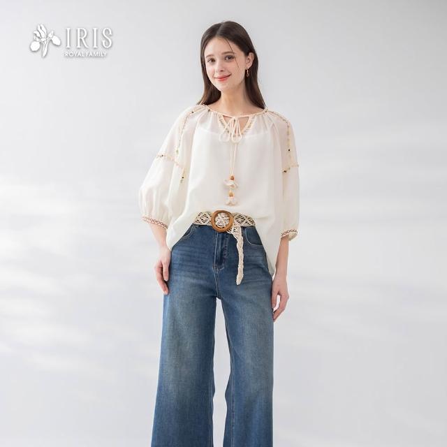 【IRIS 艾莉詩】清雅民族風綁帶上衣(62136)