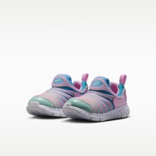 【NIKE 耐吉】運動鞋 童鞋 中童 兒童 毛毛蟲鞋 套腳式 DYNAMO FREE PS 粉藍 343738-642