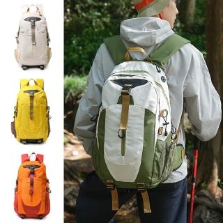 【Starshop】輕量戶外登山後背包 28L 大容量雙肩包 防潑水徒步旅行包 出國旅遊必備背包 健身包 筆電包 書包
