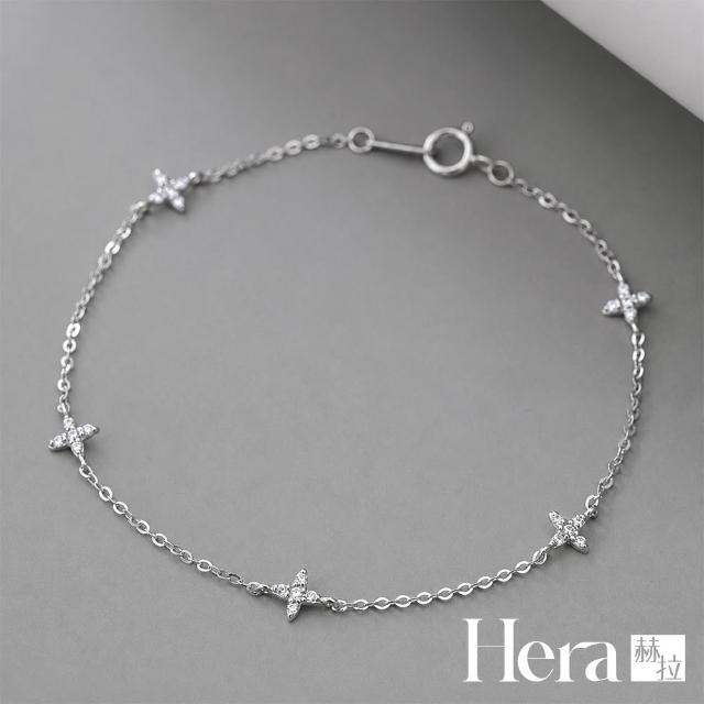【HERA 赫拉】S925鍍14K金滿鑽星星小花鋯石手鍊 H115081301(S925 鍍14K金 滿鑽星星 小花鋯石 手鍊)
