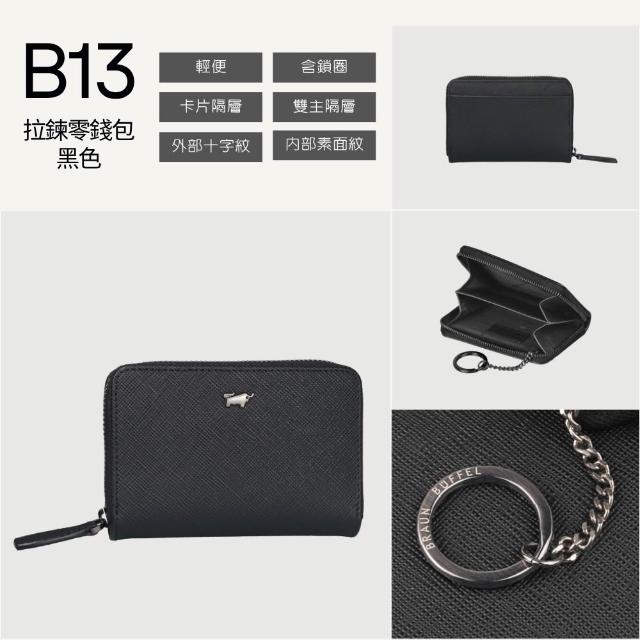 【BRAUN BUFFEL 德國小金牛】錢包送禮推薦 專櫃頂級真皮輕薄直立皮夾短夾男夾零錢包(多款任選賣場B)