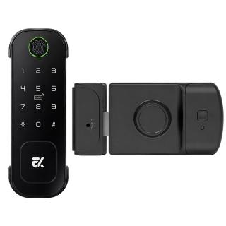 【EASYKEY】EK B1 智慧電子鎖/智能鎖/輔助鎖-黑色 (指紋│卡片│密碼│鑰匙│APP)