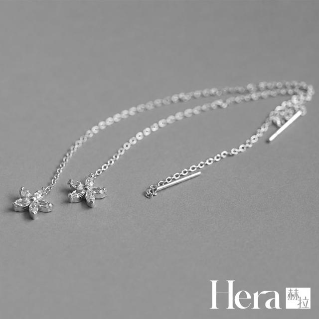 【HERA 赫拉】S925鍍14K金浪漫花朵線條耳針耳環 H115081803(S925 鍍14K金 花朵 線條 耳針耳環)