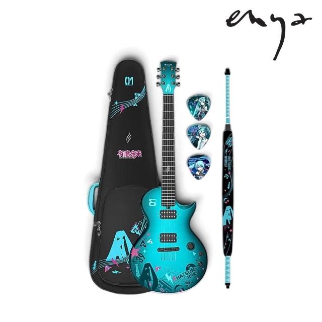 【Enya】Nova Go Sonic 智能電吉他 初音未來聯名款／碳感新琴型（錄音 演出 新手 動漫 充電 碳纖維）