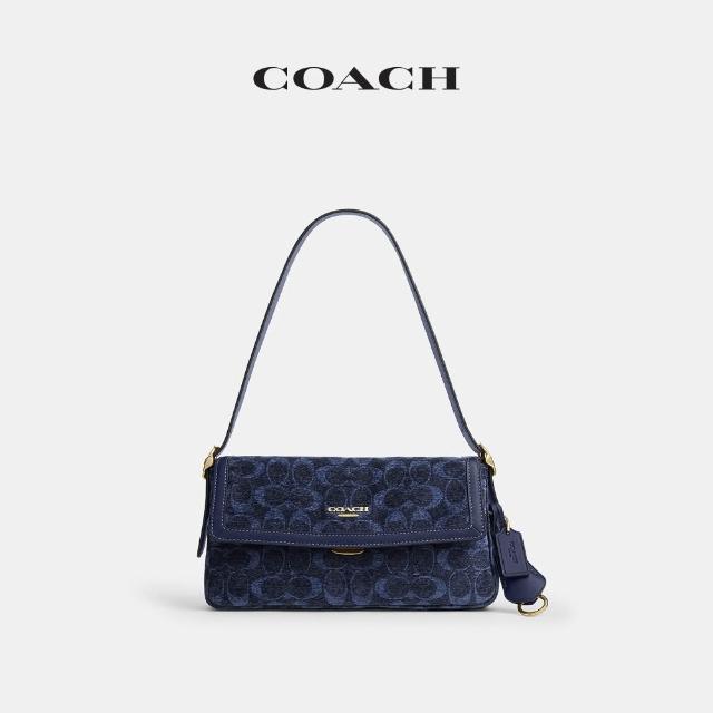 【COACH】蔻馳官方直營 ETTA 小號翻蓋單肩手袋 單肩包 斜背包-多色任選(CCV65/CFK02)