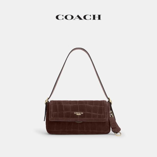【COACH】蔻馳官方直營 ETTA 小號翻蓋單肩手袋 單肩包 斜背包-多色任選(CCV65/CFK02)