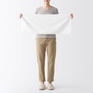 【MUJI 無印良品】棉圈絨雙線織面用巾/可吊掛(柔白/灰色/綠色/粉米/墨黑)成品尺寸:W34×L85 cm
