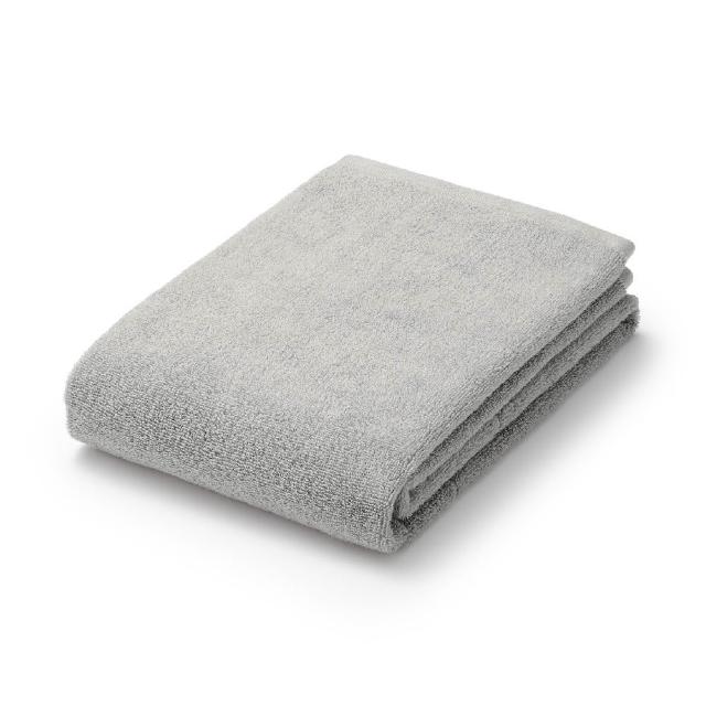 【MUJI 無印良品】棉圈絨雙線織小浴巾/可吊掛(柔白/灰色/綠色/粉米/墨黑)成品尺寸:W60×L120 cm