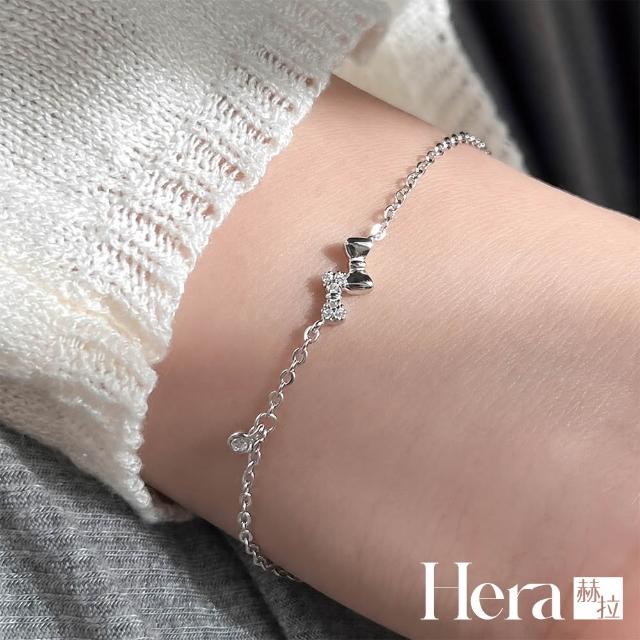 【HERA 赫拉】S925鍍14K微鑲鑽俏皮蝴蝶結手鍊 H115083104(S925 鍍14K 微鑲鑽 蝴蝶結 手鍊)