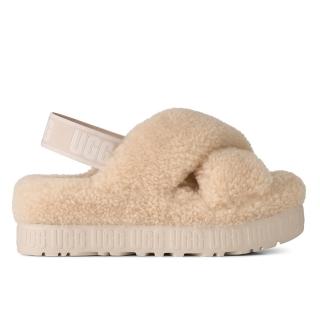 【UGG】涼鞋 女鞋 交叉毛絨序帶涼鞋 Oh Fluffita Cross Strap 自然白 UG1191135NAT