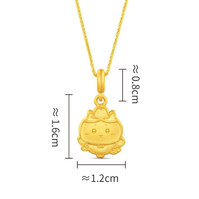 【周大福】chiikawa聯名 吉伊卡哇 小八貓 兔兔 黃金吊墜(9月新品/多款可選/不含鍊)
