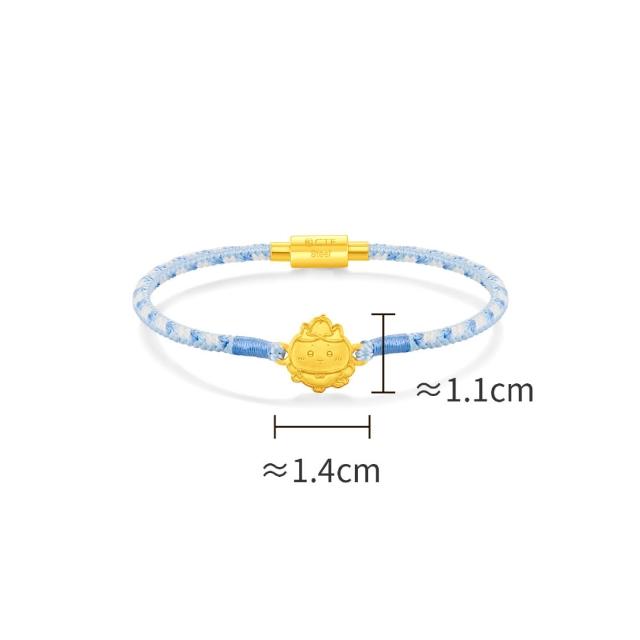 【周大福】chiikawa聯名 吉伊卡哇 小八貓 兔兔 黃金吊墜手繩款(9月新品/多款可選/不含鍊)