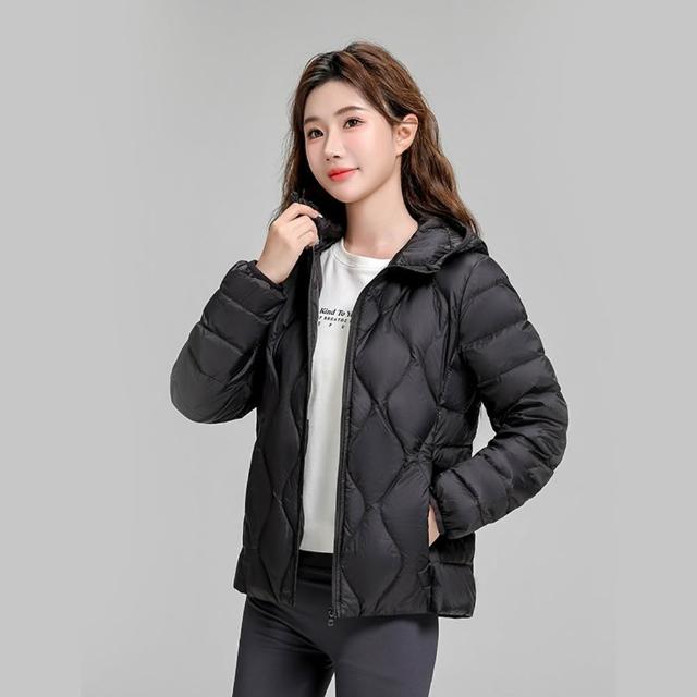 【巴黎精品】買一送一 現貨限搶 真羽絨90%白鴨絨輕羽絨外套羽絨衣夾克-保暖修身連帽女外套6色a1hd10